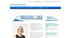 Desktop Screenshot of higginsdix.com.au