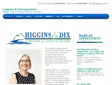 Tablet Screenshot of higginsdix.com.au